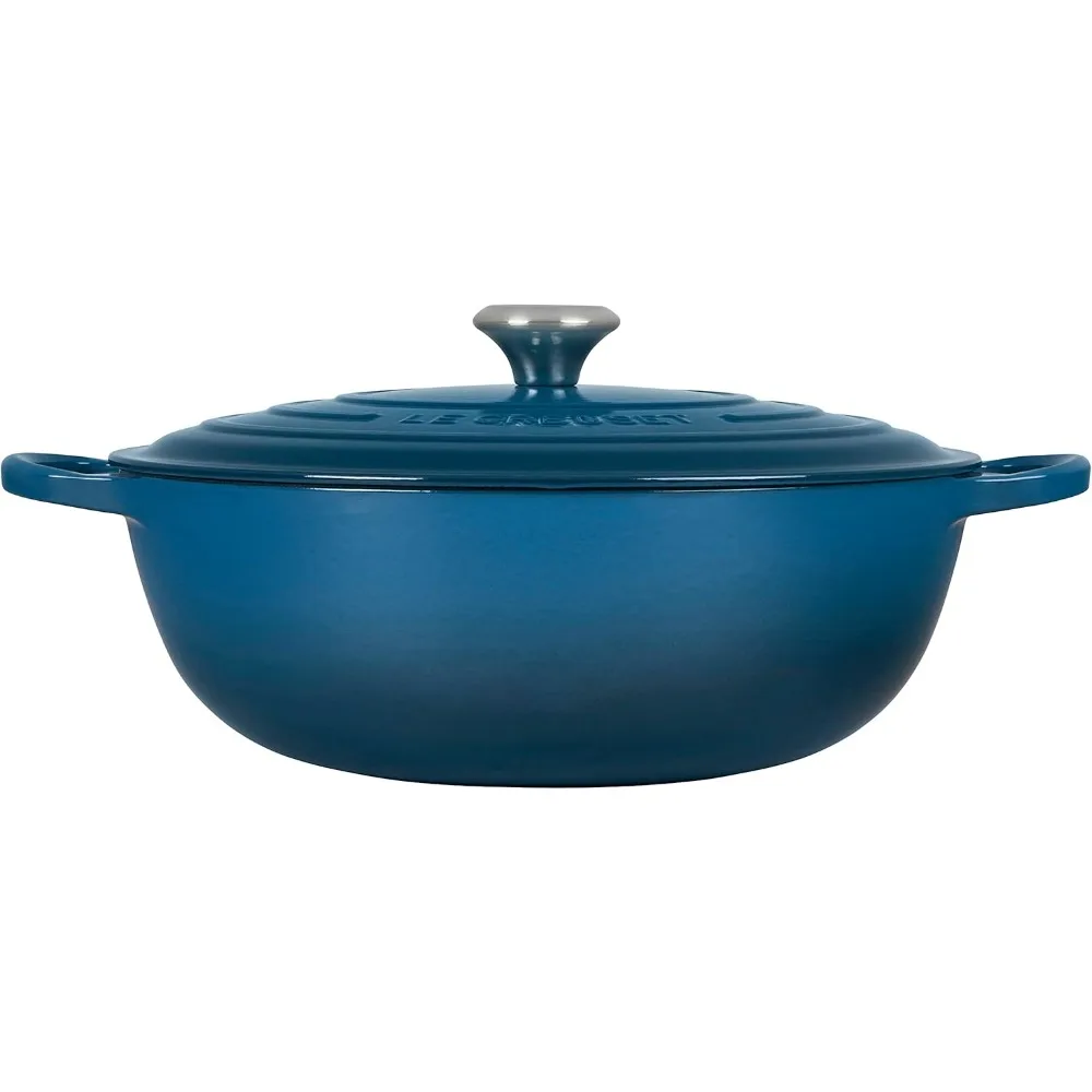 Le Creuset Enameled Cast Iron Signature Chef's Dutch Oven 7.5 Qt. Deep Teal Kitchen Dining Cookware