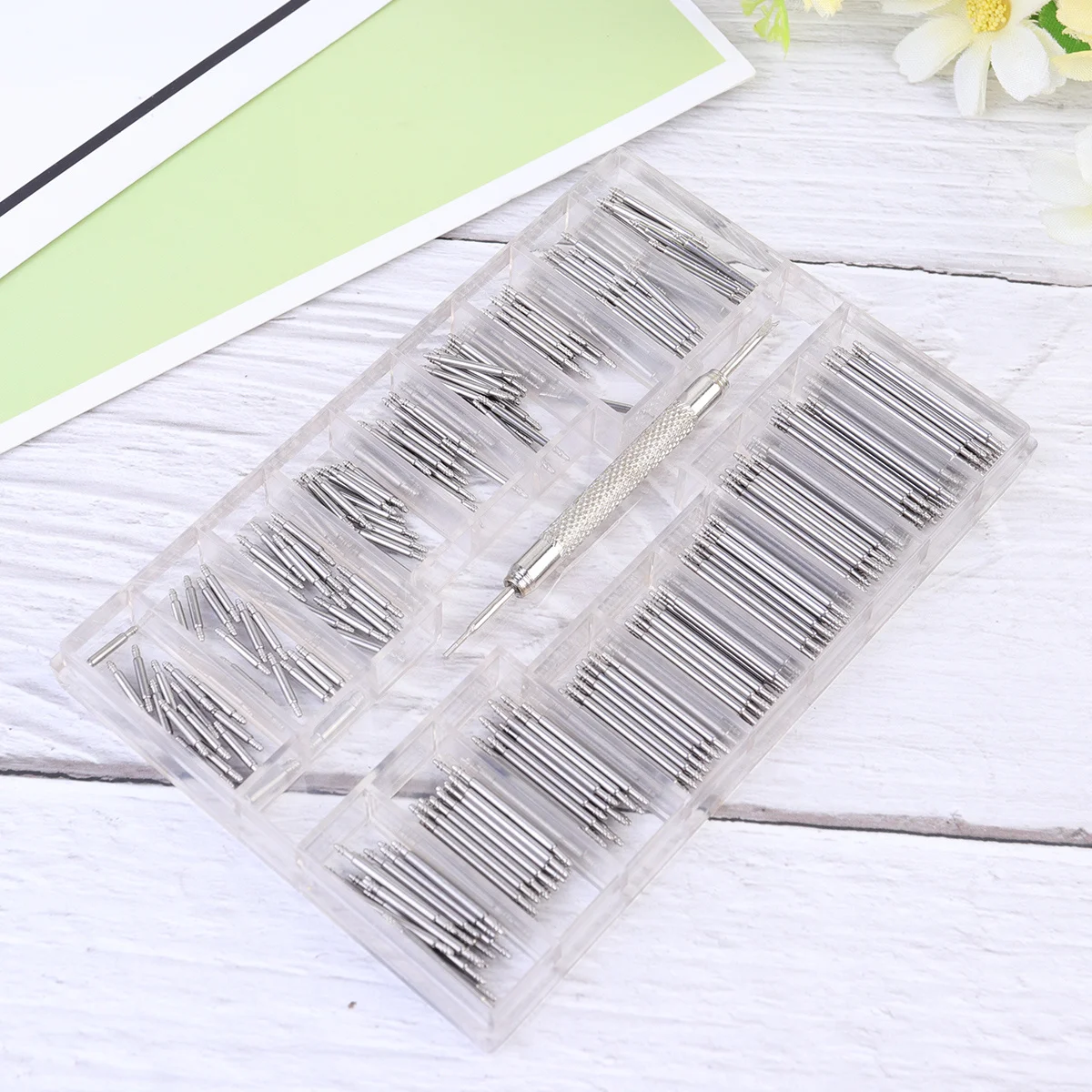 

1 Set Of 8Mm-25Mm Silver Metal Watch Repair Kit Spring Bar Tool For Removing Link Pins Band Strap Replacement Watch Band Remover