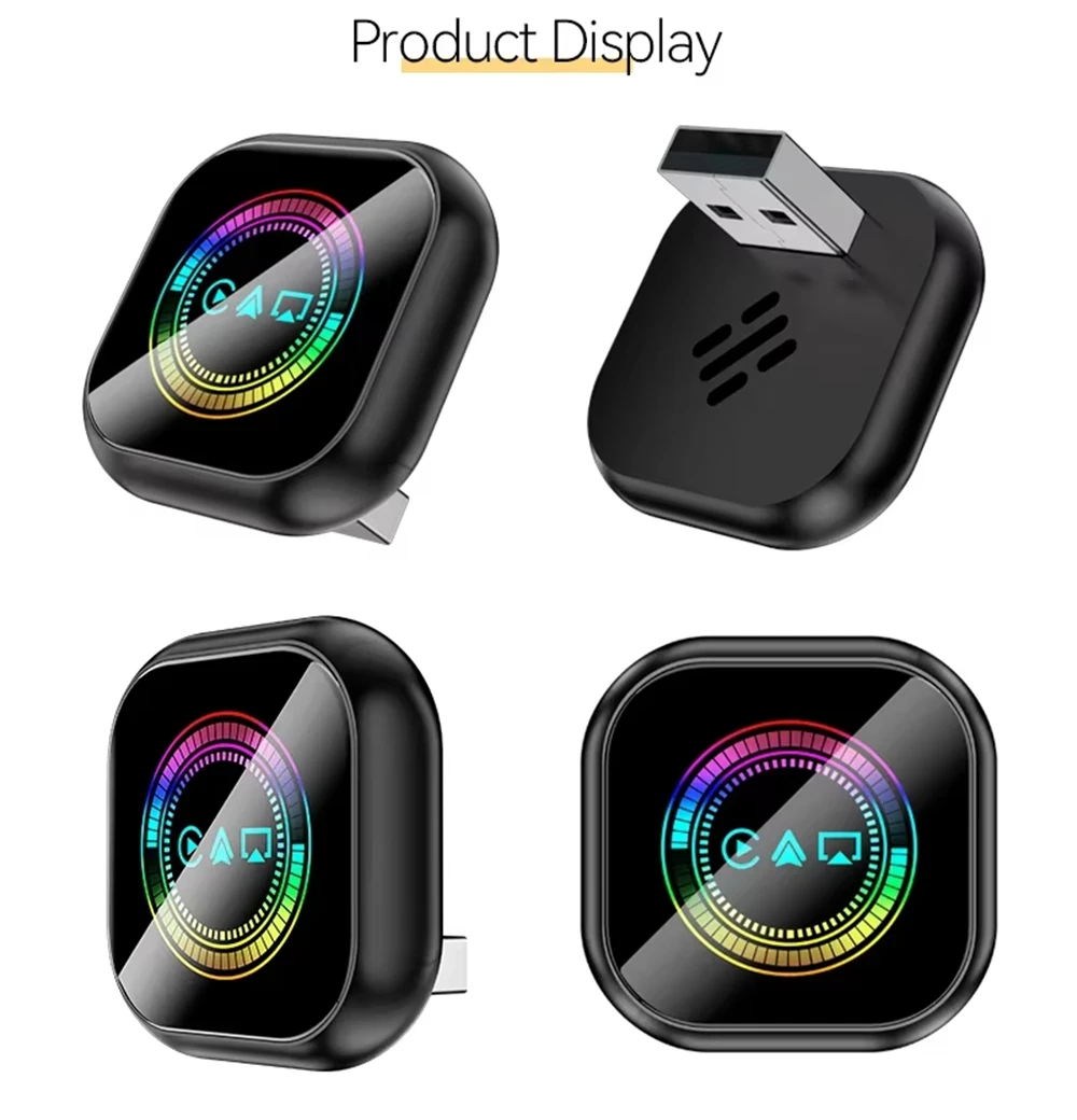 

3in1 bluetooth 5.0 Wireless CarPlay Android Auto Adapter MirrorLink Screen Mirroring USB Dog Plug and Play