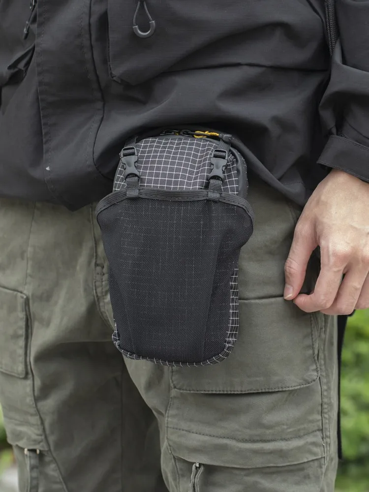 Ripstop Grid Fabric Tactical Chest Bag Mini Sling Pack PU2400mm Waterproof Lightweight Travel Waist Bag for Men