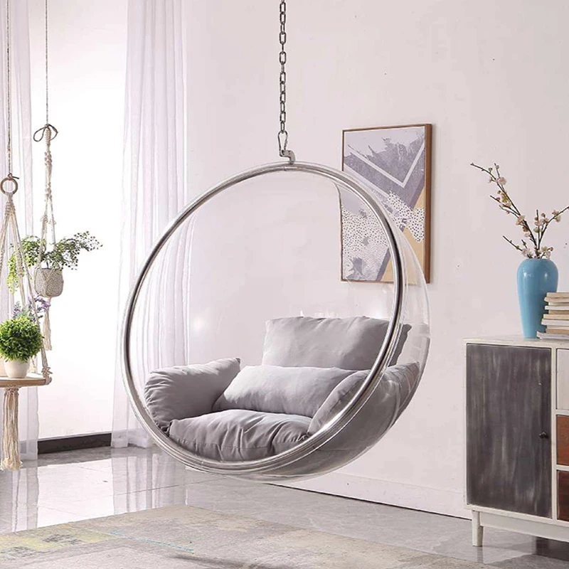 Hanging Ball Bubble Chair Space Module Acrylic Hemisphere Rural Rotating Reading and Leisure