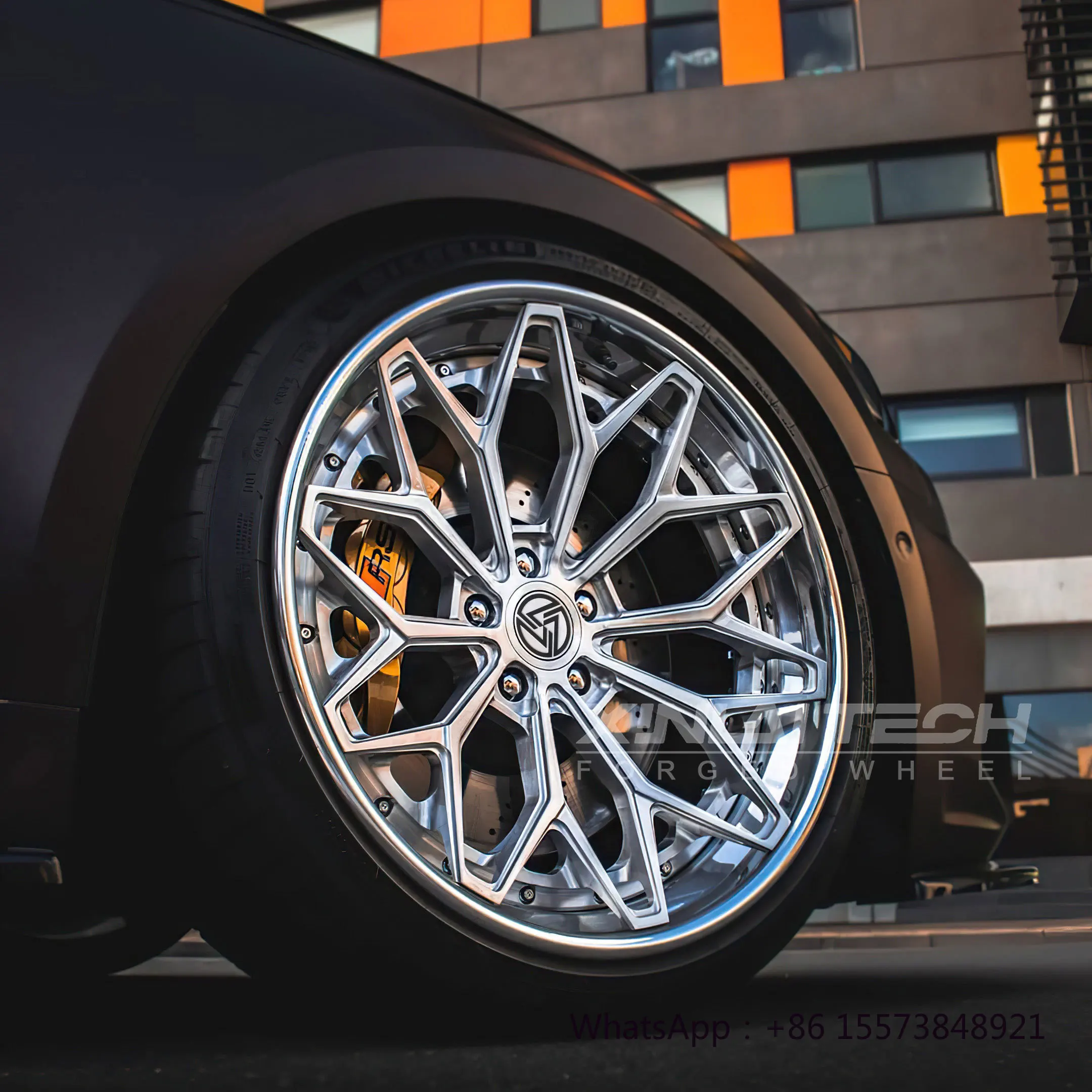 

2 Piece 5 Hole Polished Deep Lip Deep Dish Concave Forged Wheel 5x112 5x114.3 5x120 Custom Wheels