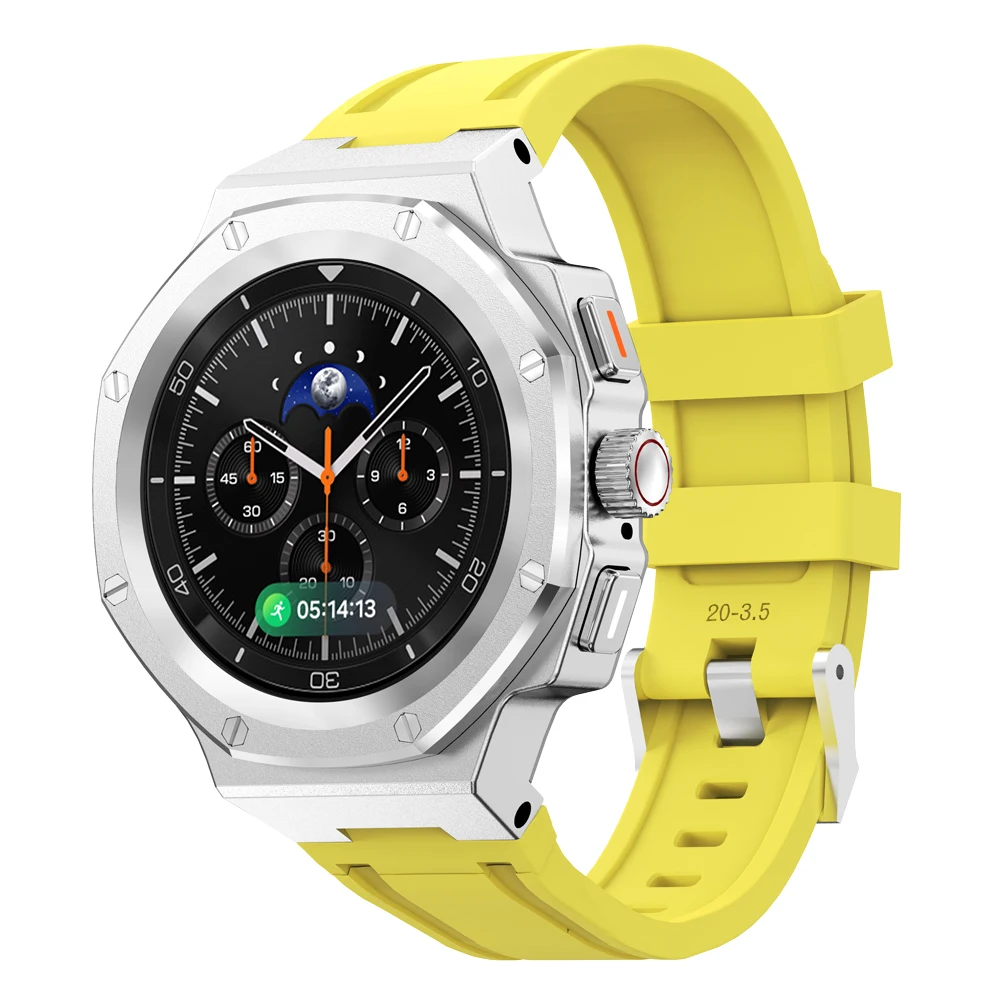 Luxus-Modifikations-Set für Samsung Galaxy Watch 9 8 40 44mm/8 Classic 46mm Silikonarmband+Metallgehäuse für Galaxy 8/8 Classic – Detail 36