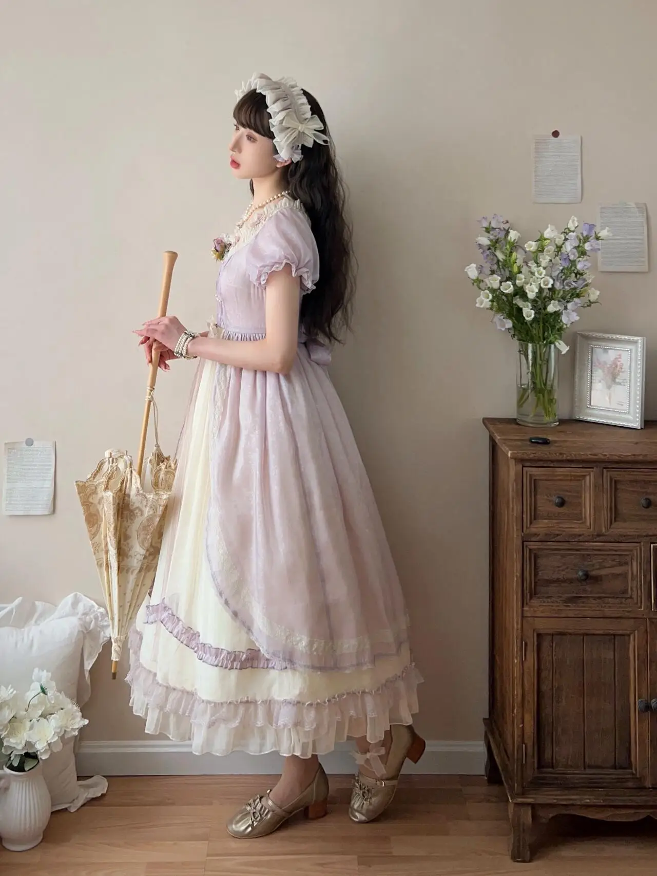 Lolita Dress primavera/estate Op stile politico imperatore elegante luce quotidiana Lo