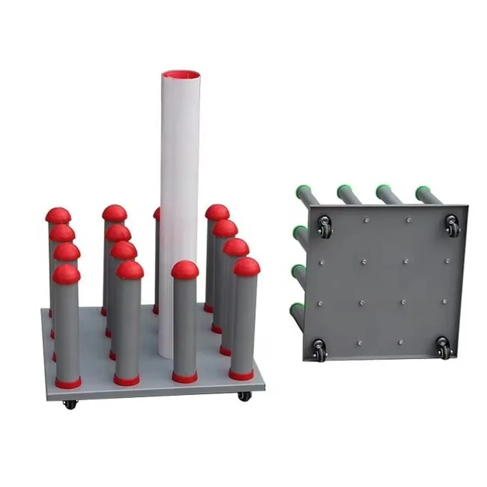 Space Saving Vertical Vinyl Roll Organizer Stable Metal Storage Rack for Vinyl Film Wrapping Paper and Craft Roll