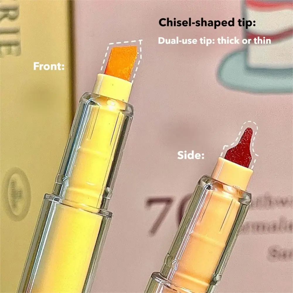 

4Colors/Set Creative Double Head Highlighter Gradient Color Art Painting Graffiti Color Marker Pen Mark Focus Pen School Office