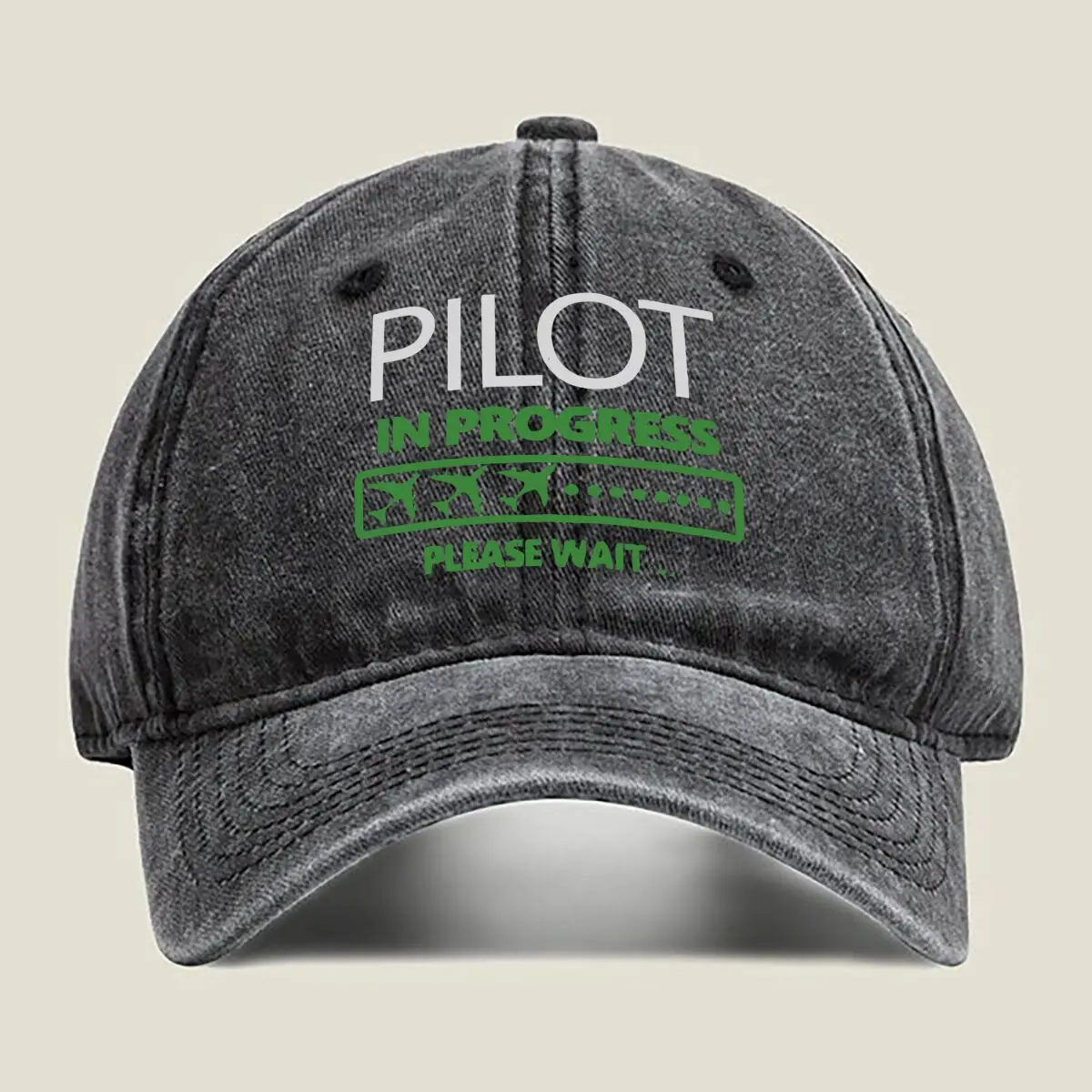 

Pilot Progress Aviation - Inspired Humor Art Washed Baseball Cap