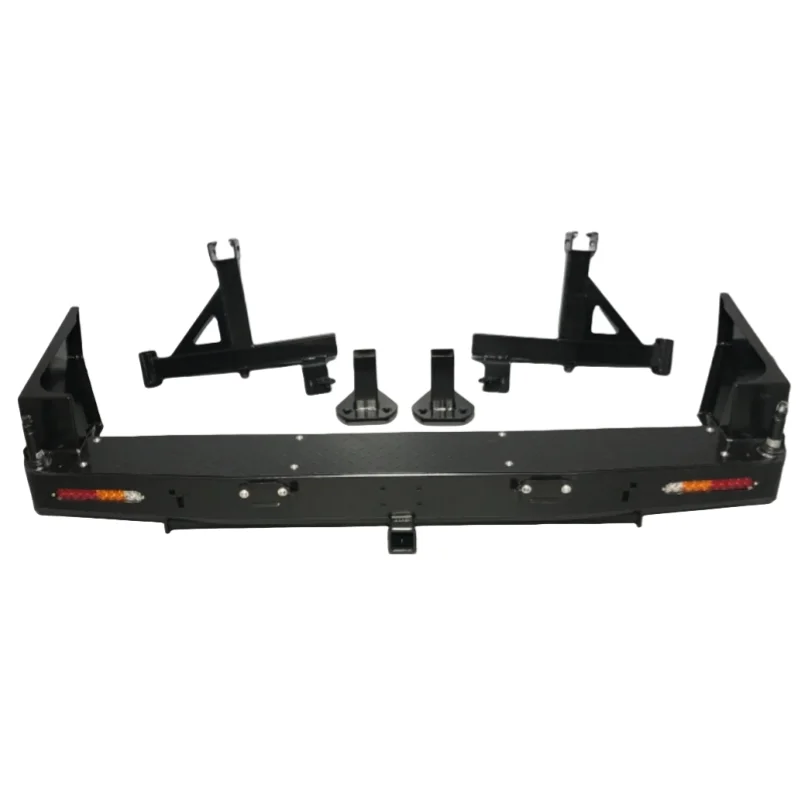 TOP Brand New Steel Off-Road Rear Bumper Spare Tire Carrier Fuel Tank Bracket Includes Fog Light for Nissan Patrol Y61 1998-2015
