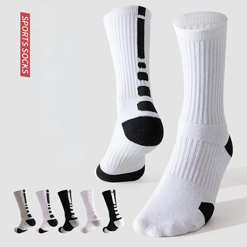 New Anti-slip Football Men Cotton Socks Sport Male Non-slip Soccer Basketball Tennis Sport Grip Cycling Riding Socks For Men