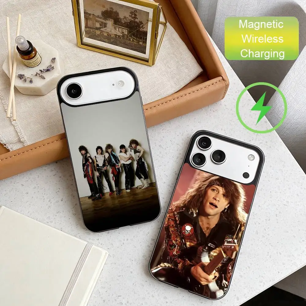 

Чехол для телефона B-Bon J-Jovi Vintage Rock для iPhone17,16,15,14,13,12,11 Plus, для магнитной крышки с беспроводной зарядкой