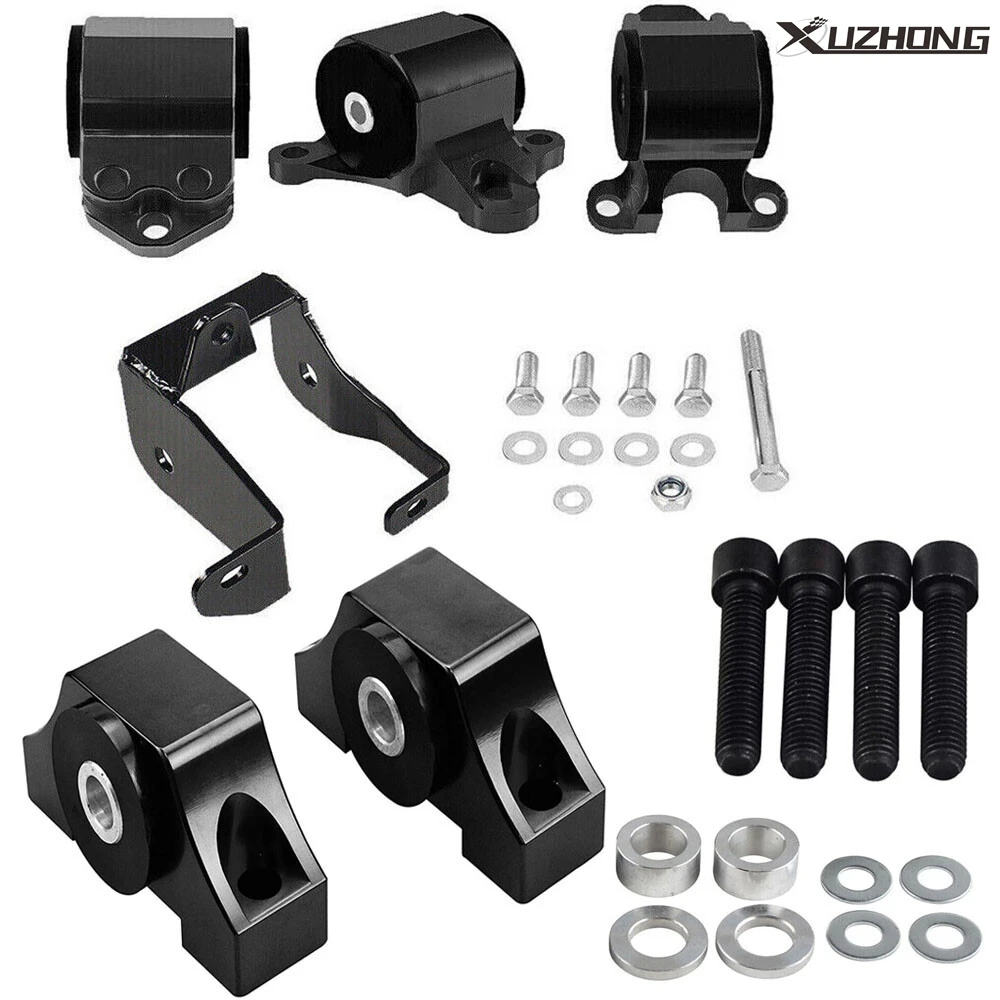 

Swap Engine Motor Mount 3Bolt Kit +Torque Mount Kits for 1996-2000 Civic EK B-Series for 1998 Honda Civic HX Coupe 2-Door 1.6L 1