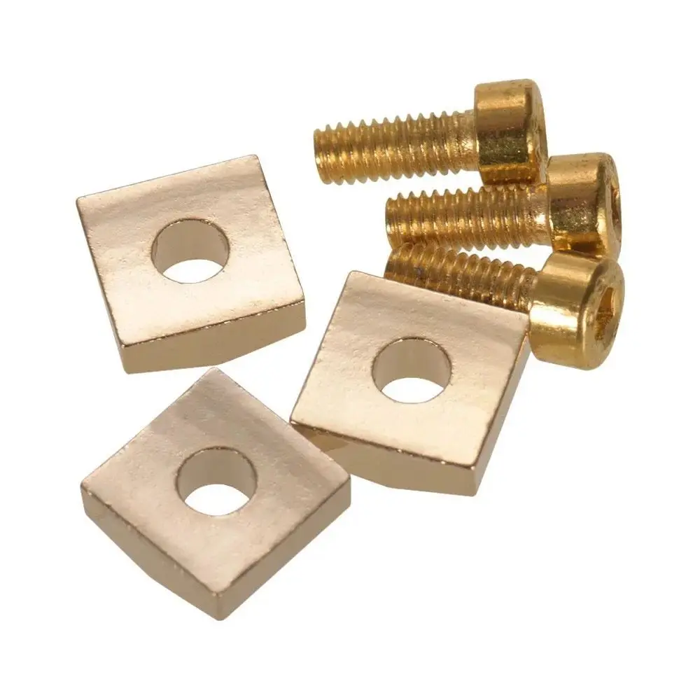 Zinc Alloy Guitar Screws Cap Stability Enhancement Universal Metal Nut Block Hex Screws Locking Nut Block Guitar Maintenance