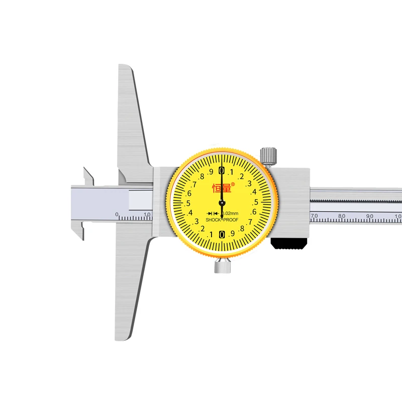 HENGLIANG Double groove Depth gauge with hook  Digital Depth Gage 0-150 0-200 0-300 Depth Gage Standard gage for depth