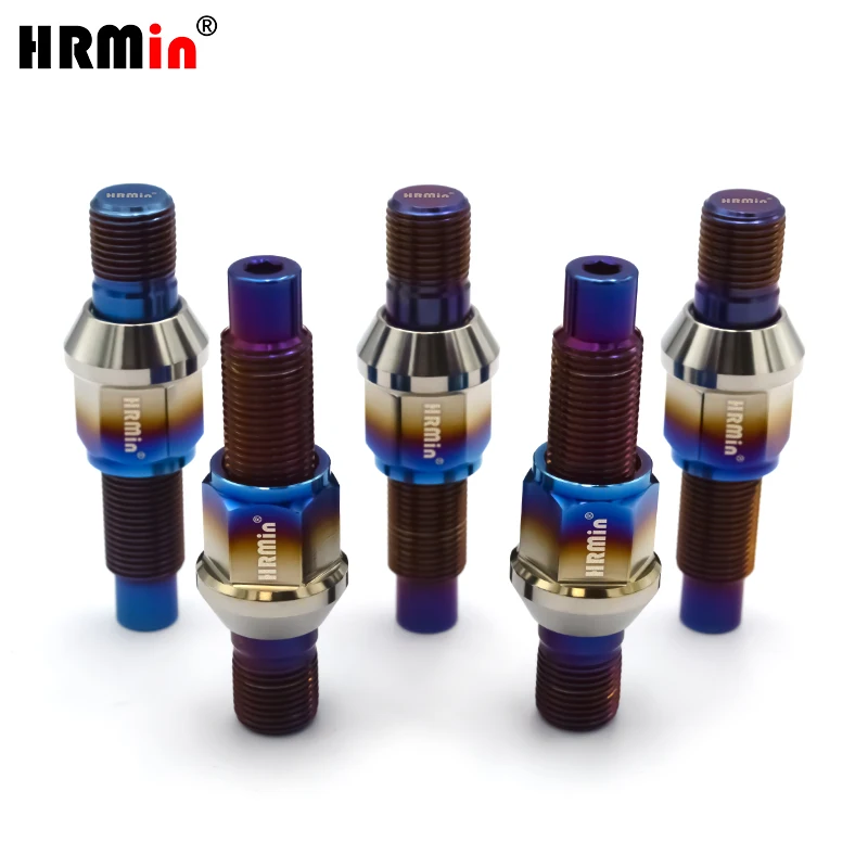 HRMin M14*1.5  stud kits Gr.5 titanium 20pcs wheel stud M14*1.5*78mm with 20pcs wheel nut M14*1.5*27mm for Refitted VW AUDI