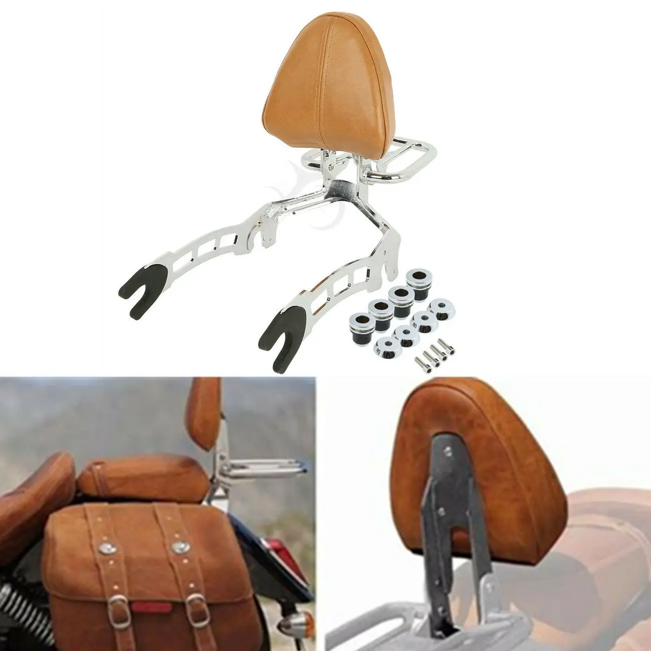 

Спинка пассажира Sissy Bar + монтажные катушки для мотоцикла Indian Scout 2024 Scout Sixty 16-21 Scout ABS 100th Anniversary 20