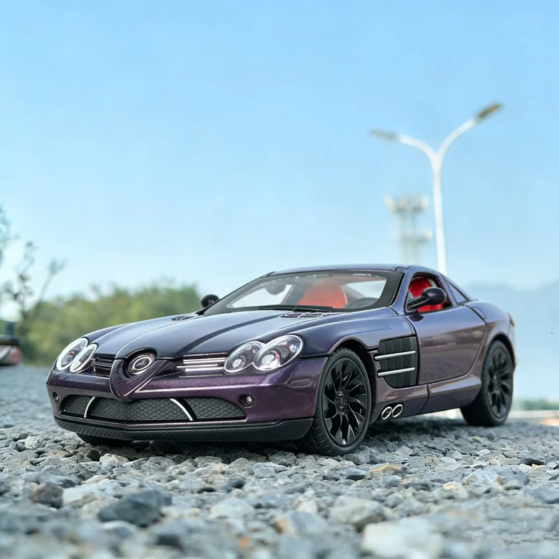 

1:24 SLR 722S Alloy Sports Car Model Diecast Metal Track Racing Car Vehicles Model High Simulation Sound and Light Kids Toy Gift