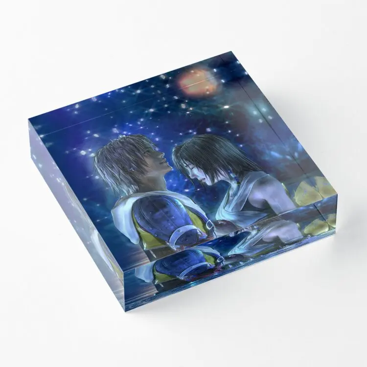 Tidus Yuna Final Fantasy X  Acrylic Block Fashionable Wedding Board  Process Cute Clear Pad Home Funny Photos Bedroom Stamping