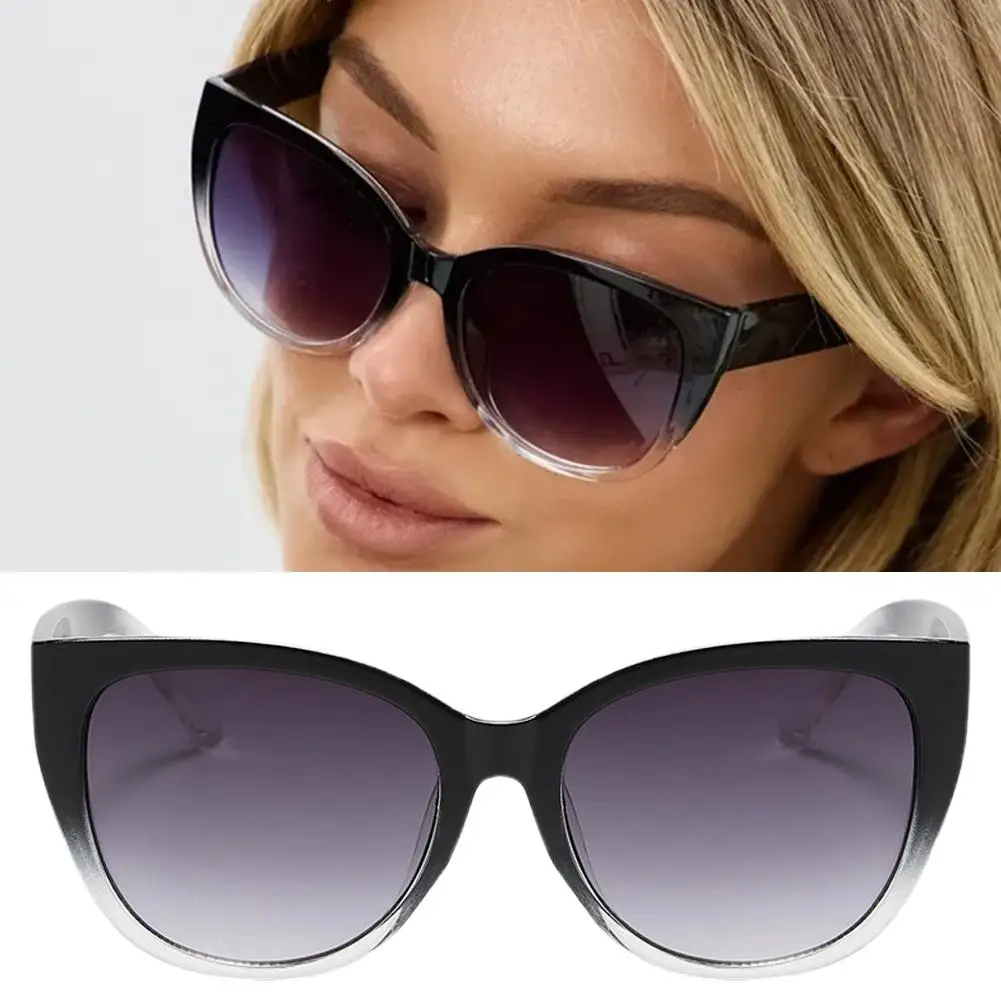 Trendy Cat Eye Gradient Sunglasses for Women, UV400 Protection Fashion Shades for Street Style & Outdoor Activities