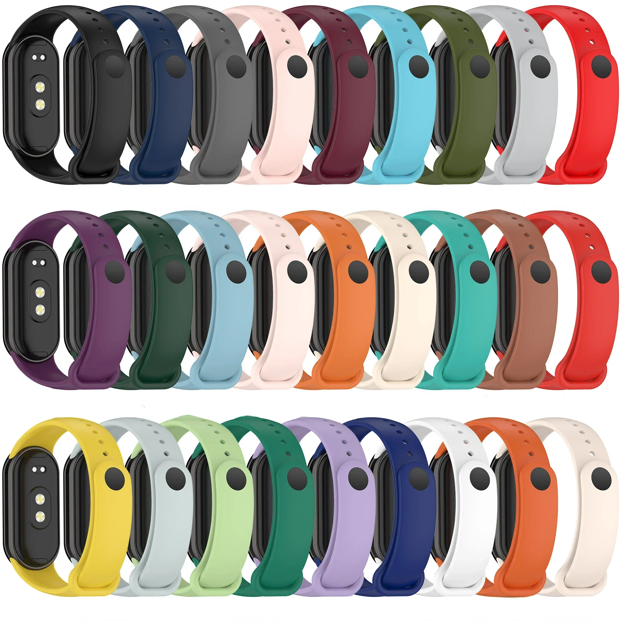 Sports Silicone Strap for Xiaomi Mi Band 9 8 Official Breathable Bracelet Wristband for Mi Band 9 8 Replacement Belt Accessories