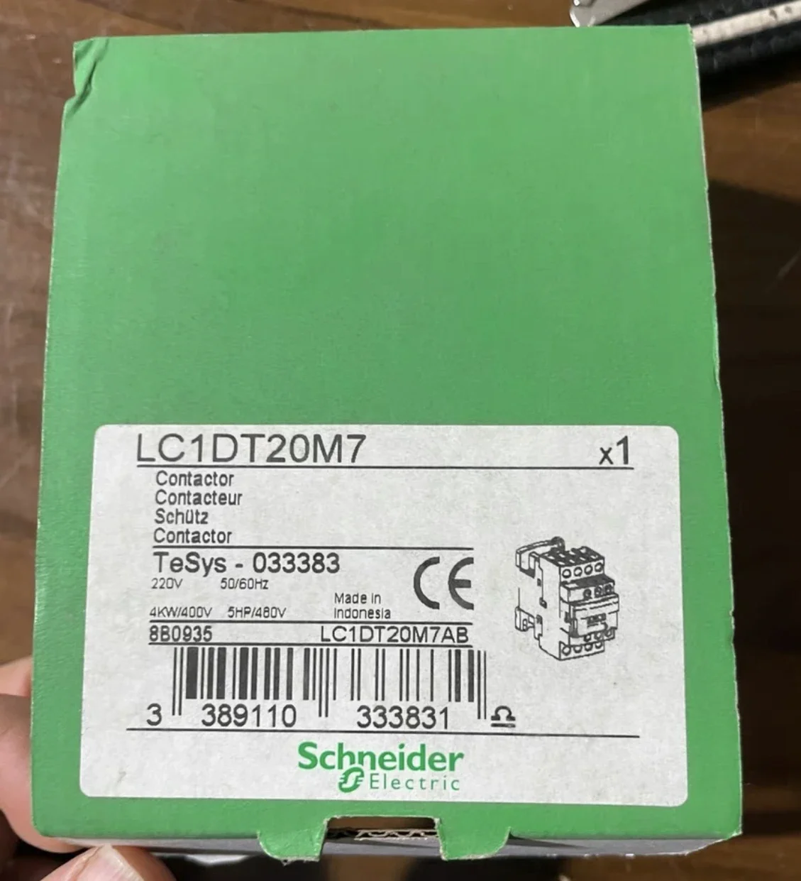 Nuovo contattore LC1DT20M7C