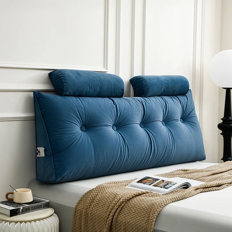 Bed Headboard Cushion Soft Bag Tatami Bed Rest Pillow Large Detachable Cushion Washable Back Pad Wedge Pillow Triangle Sofa