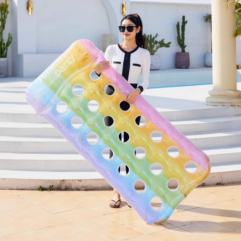 

Floating bed enlarged adult floating row inflatable lounge chair floating swimming ring water bed and breakfast vacation photo