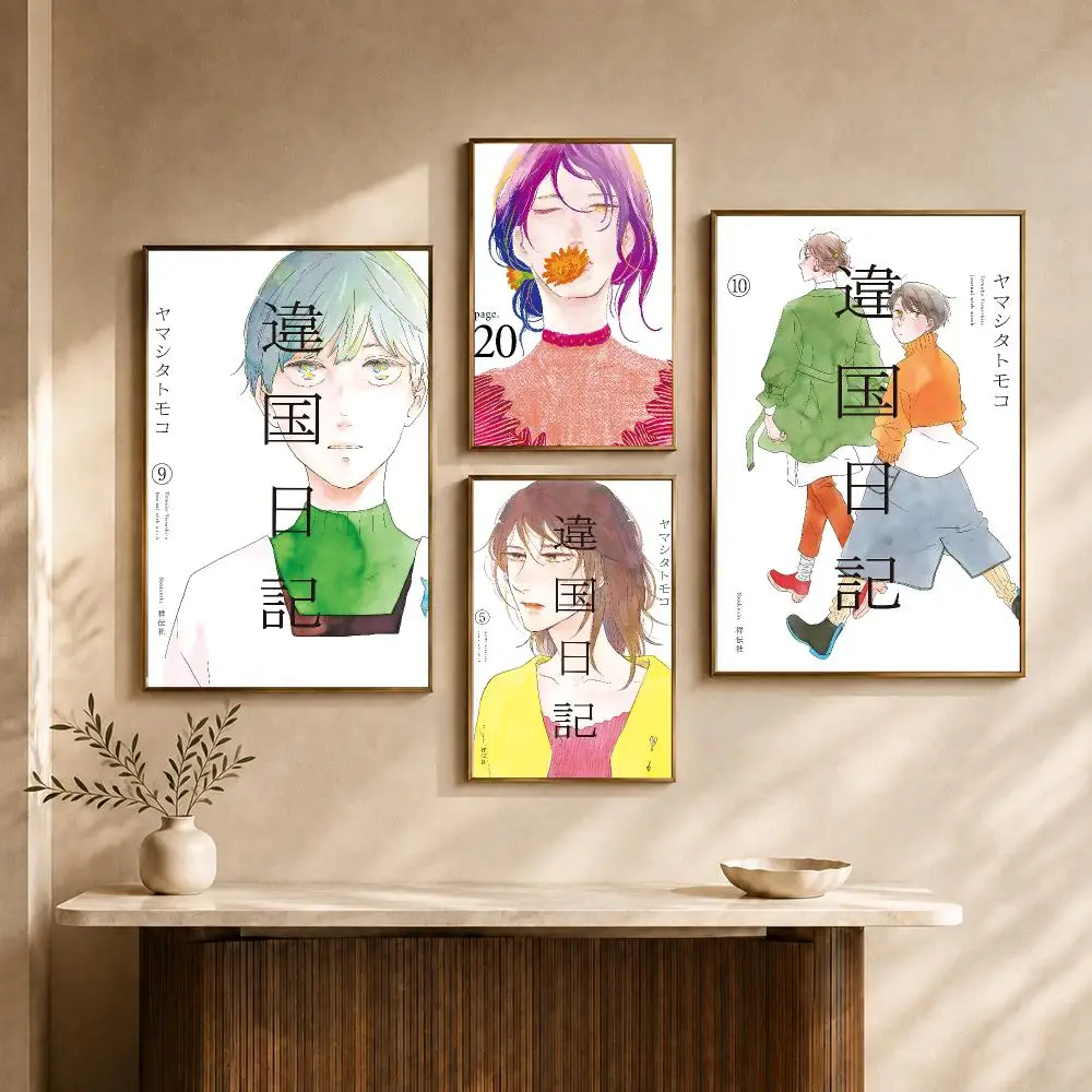 Manga Foreign Country Diary Josei Poster PP Decorative Poster Water-Resistant Print Apartment Dorm Office Cafe Gift