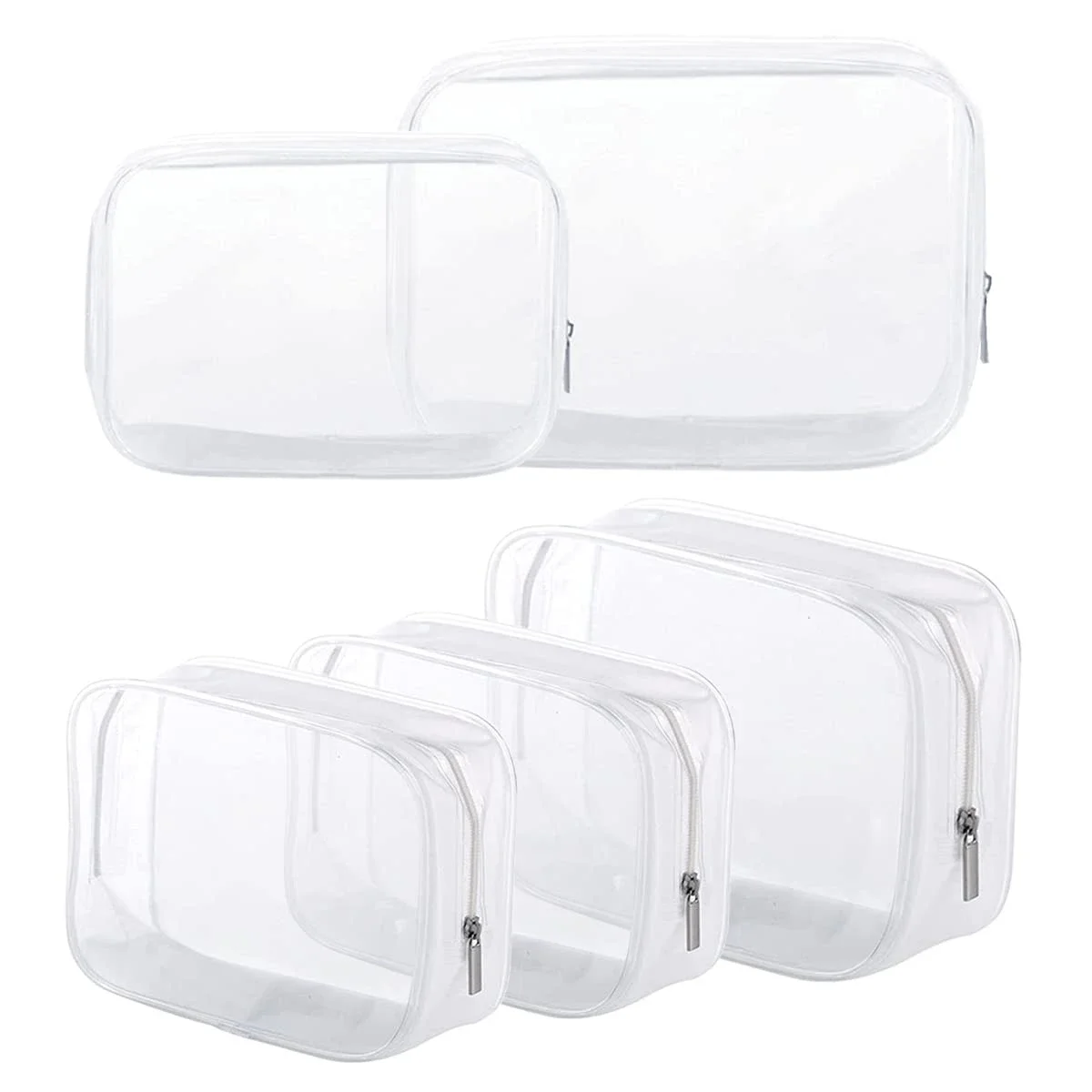 PVC Transparent Waterproof Makeup Bag Small Large Clear Cosmetic Bags Portable Travel Toiletry Wash Organizer Case Storage Pouch