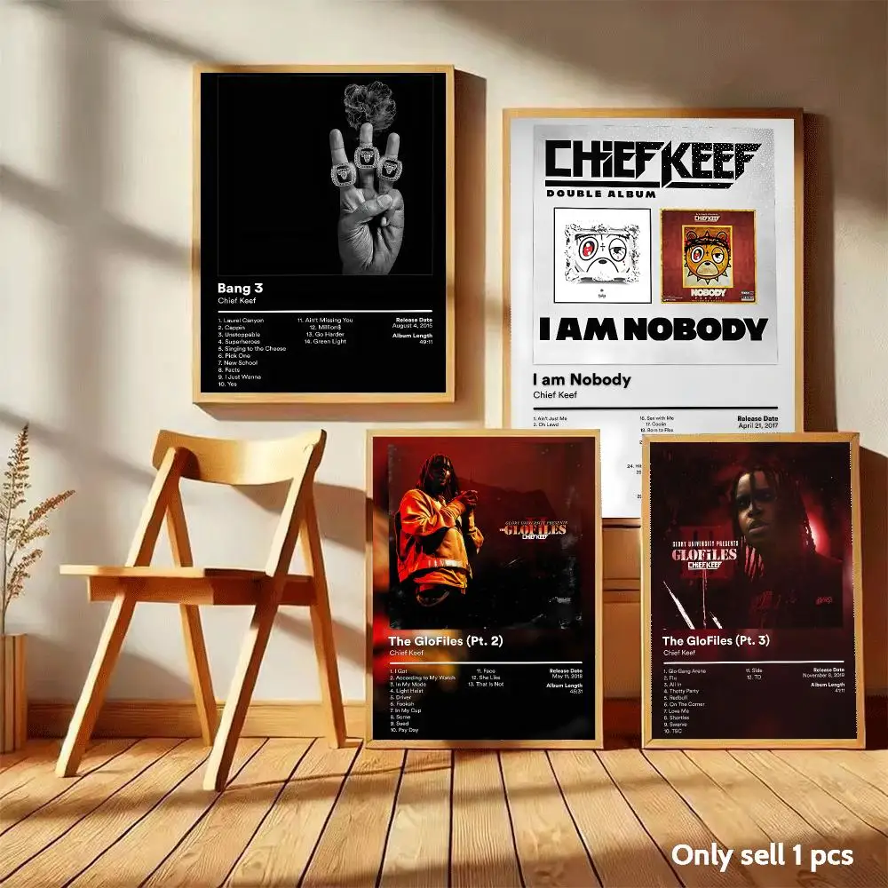 C-Chief K-Keef Bang 3 Poster Home Living Bed Room Bar Hallway Sticky Wall Art Printing Aesthetic Decor