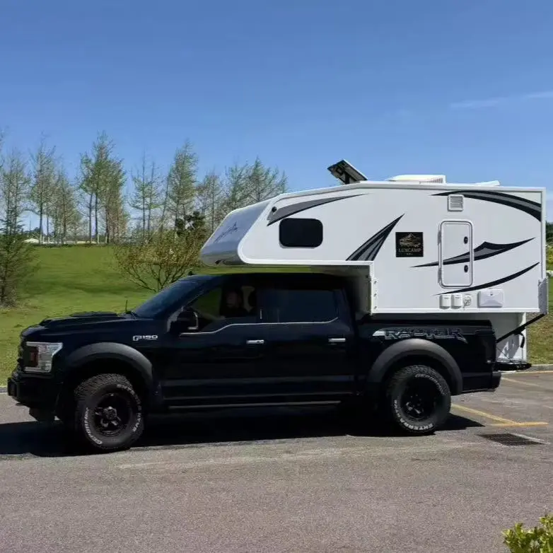 High-Quality Pickup Camper - CE-Certified RV with Safety Brakes, Reflective Strips