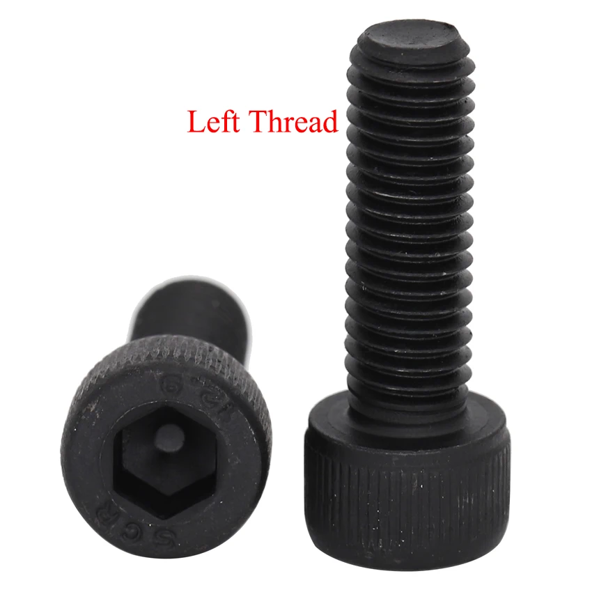 

M12*45/50/60/70/80 12.9 Grade Steel Left Way Hand Left-Handed Opposite Reverse Thread Cap Cup Allen Head Hexagon Socket Screw