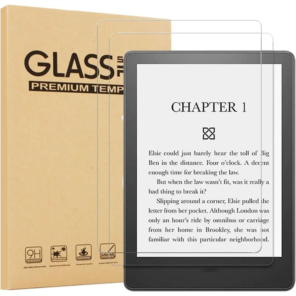 

2 Pack HD Screen Protector Shockproof 9H Tempered Glass Clear Anti Scratch for Kindle Paperwhite 12th Gen/Colorsoft 7 inch 2024