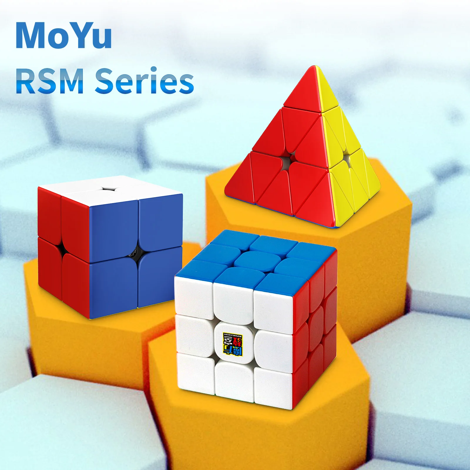 

MOYU RS Magnetic Magic Cube Set RS2M RS3M RS Pyramid Speed Cube 3x3x3 Professional Magnetic Speed Puzzle Children's Fidget Toys