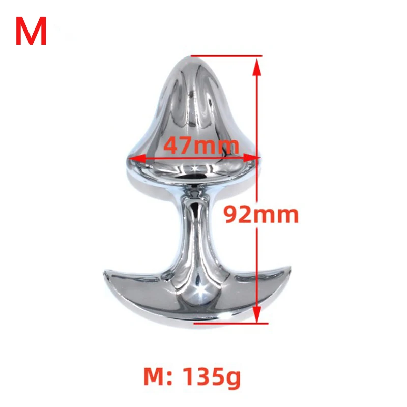 Mushroom Metal Butt Plug Sphincter Training Anal Dilator Massager_voghion.com