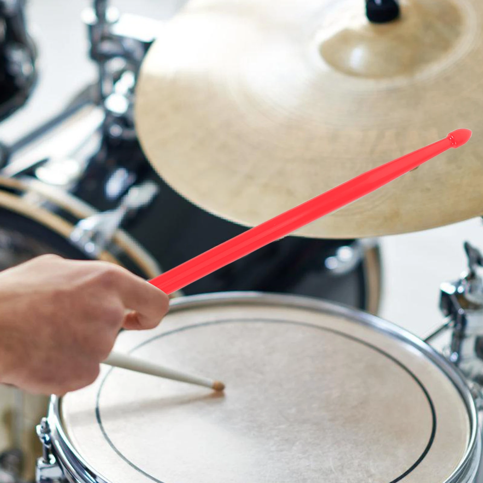 

1 Pair Nylon Drumsticks Lightweight Durable Professional Drum Sticks Fit All Drums Great Gift For Drummers Red