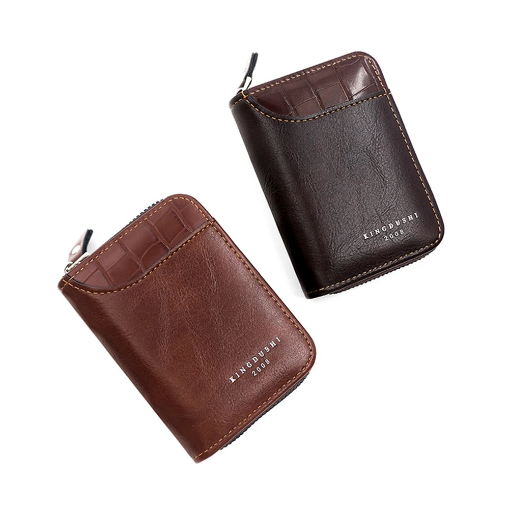

Stone Pattern PU Card Holder Vintage Multi Function Male Coin Purse Large Capacity Solid Color Men Short Wallet Business