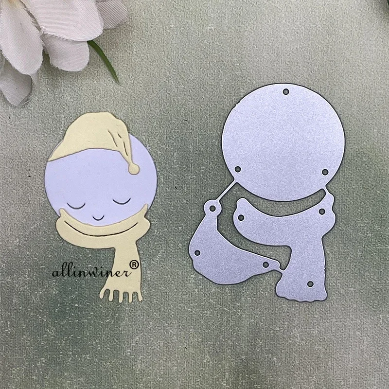 

Snowman hat scarf kid Metal Cutting Dies Stencils Die Cut for DIY Scrapbooking Album Paper Card Embossing