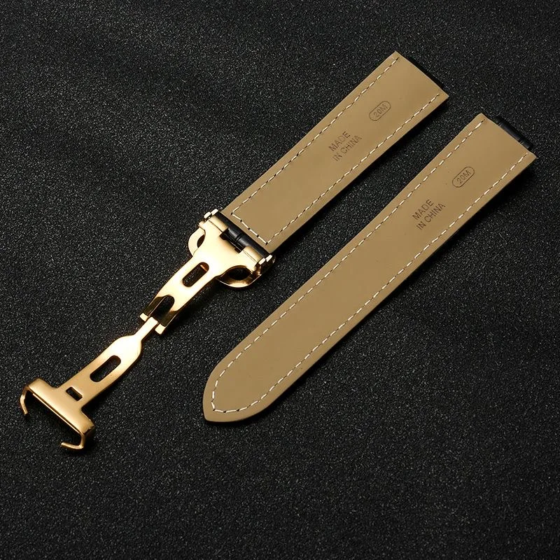 For CARTIER BALLON BLEU DE CARTIER  folding buckle watch strap Convex interface Leather Bracelet 14-8/16-8/18-11/20-12/22-14mm