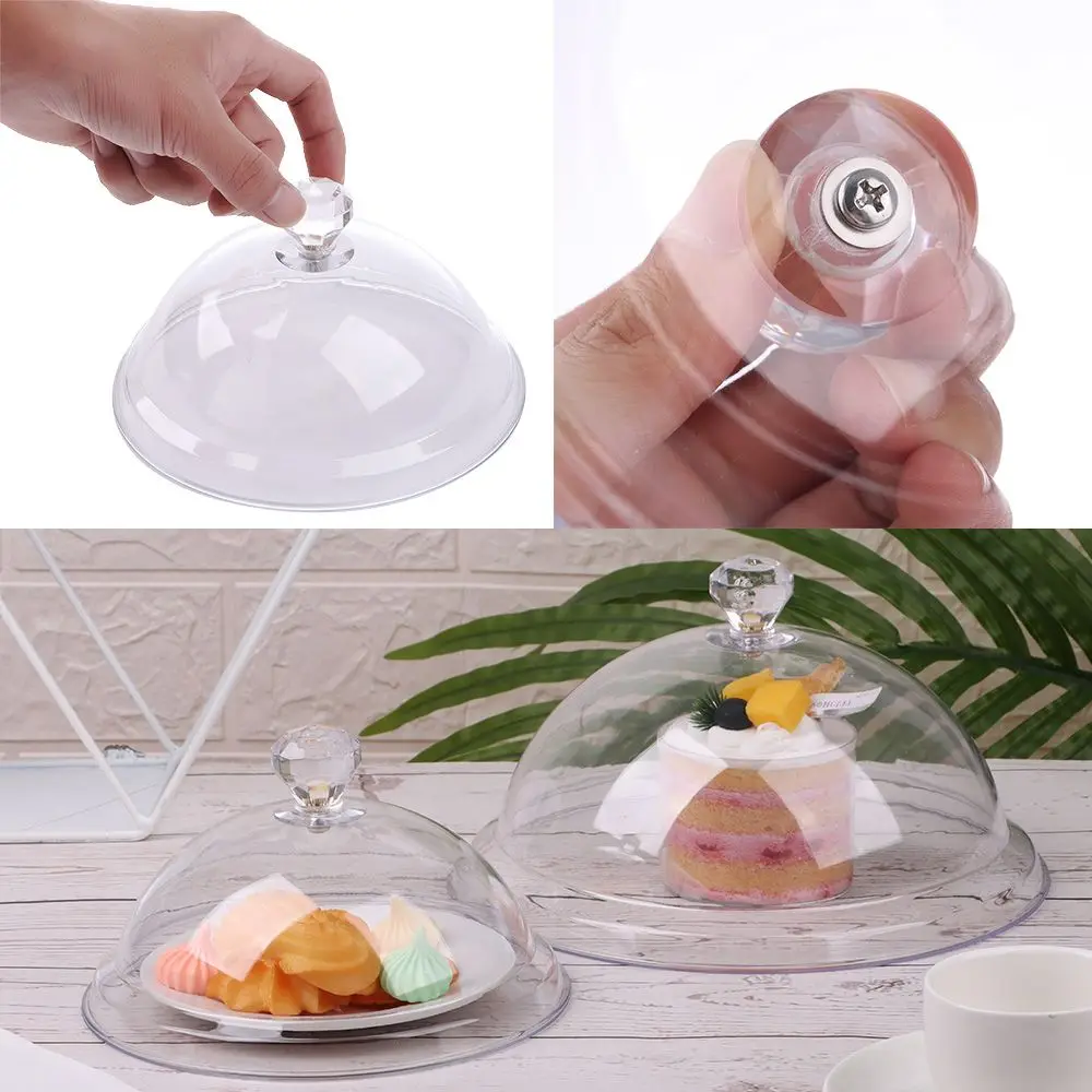 Creative Acrylic Dessert Storage Tray Party Decoration Cake Bread Plate Food Cover Fruit Display Holder Dust-Proof Food Cover