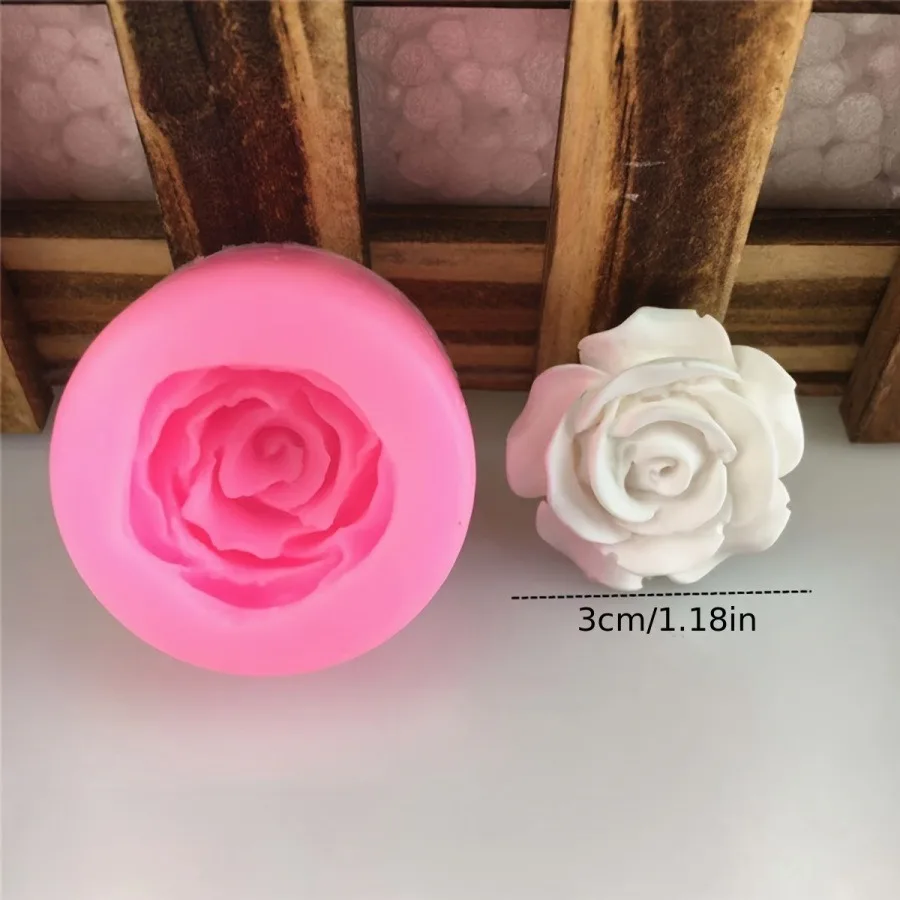 Flower Bloom Rose Shape Silicone DIY 3D Cake Mold Fondant Soap Cupcake Candy Chocolate Jelly Decoration Baking Tool Moulds