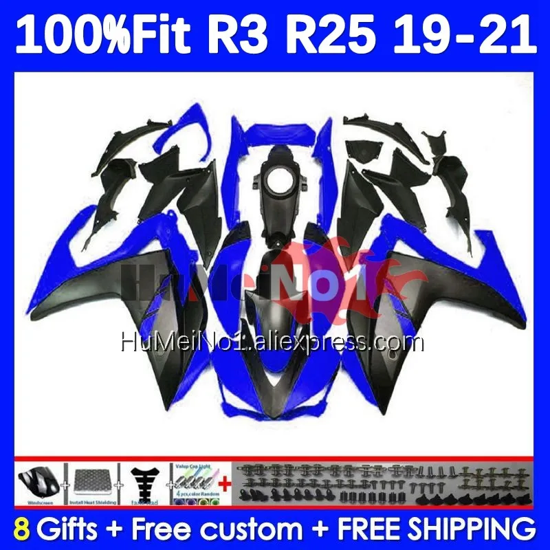 Factory Blue Injection For YAMAHA YZF-R3 YZFR25 YZF-R25 R 3 25 374No.44 YZFR3 YZF R3 R25 19 20 21 22 2019 2020 2021 2022 Fairing