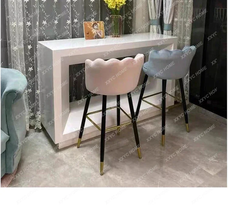 55Painted bar counter, simple household,  modern partition entrance rock slab table