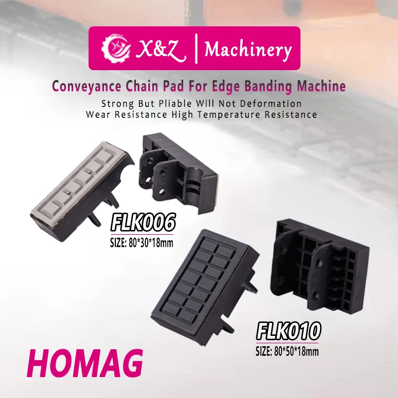 

FLK006/FLK010 80x30/50x18 мм Накладка для конвейерной цепи деревообрабатывающего станка, запасные части для кромкооблицовочного станка HOMAG
