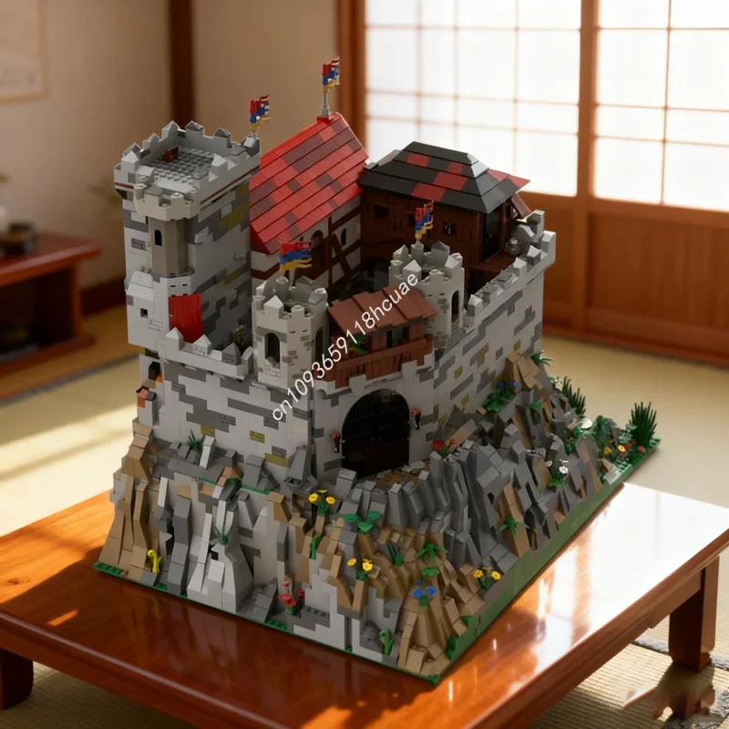 

5726pcs MOC Burg L wenfels Castle Lioncliff Lion Model Building toy blocks Christmas gift DIY creative idea Brick Kids Birthday