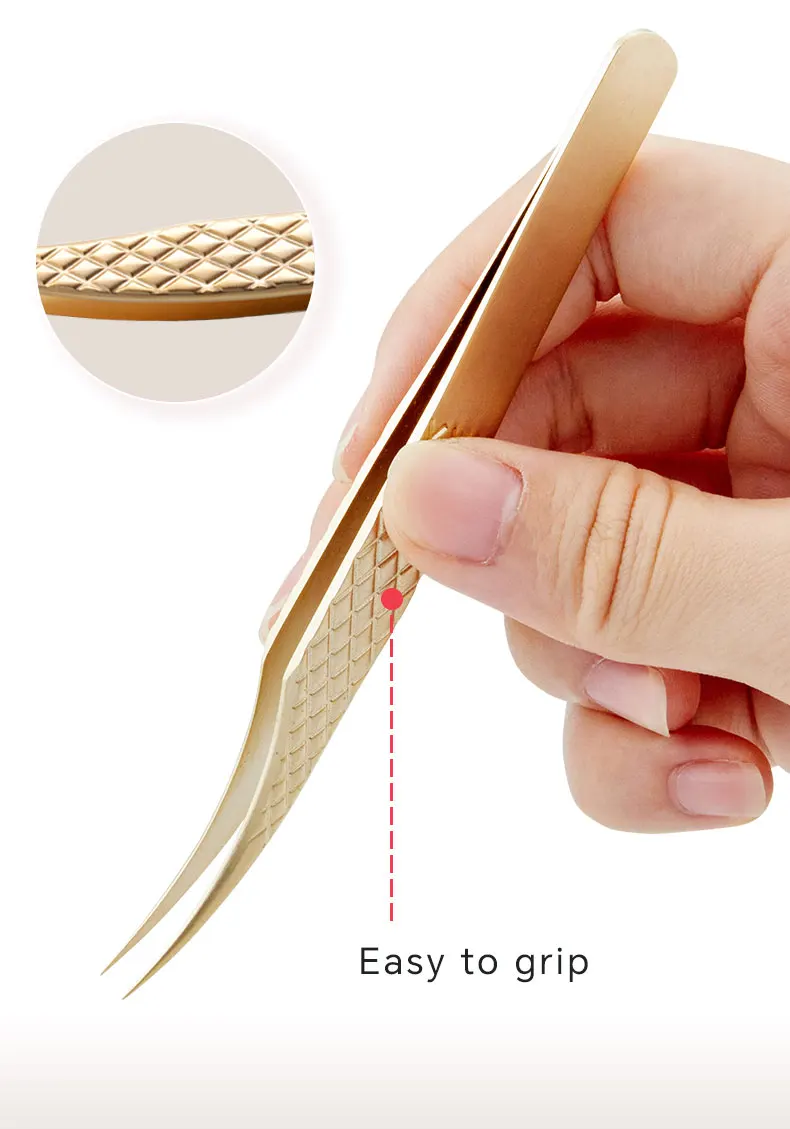 Lashtalk Wimpernverlängerungspinzette, Make-up-Tools aus Nagaraku, Edelstahl, nicht magnetisches Volumen, gefälschte Wimpern, Zubehör, präzise – Detail 9