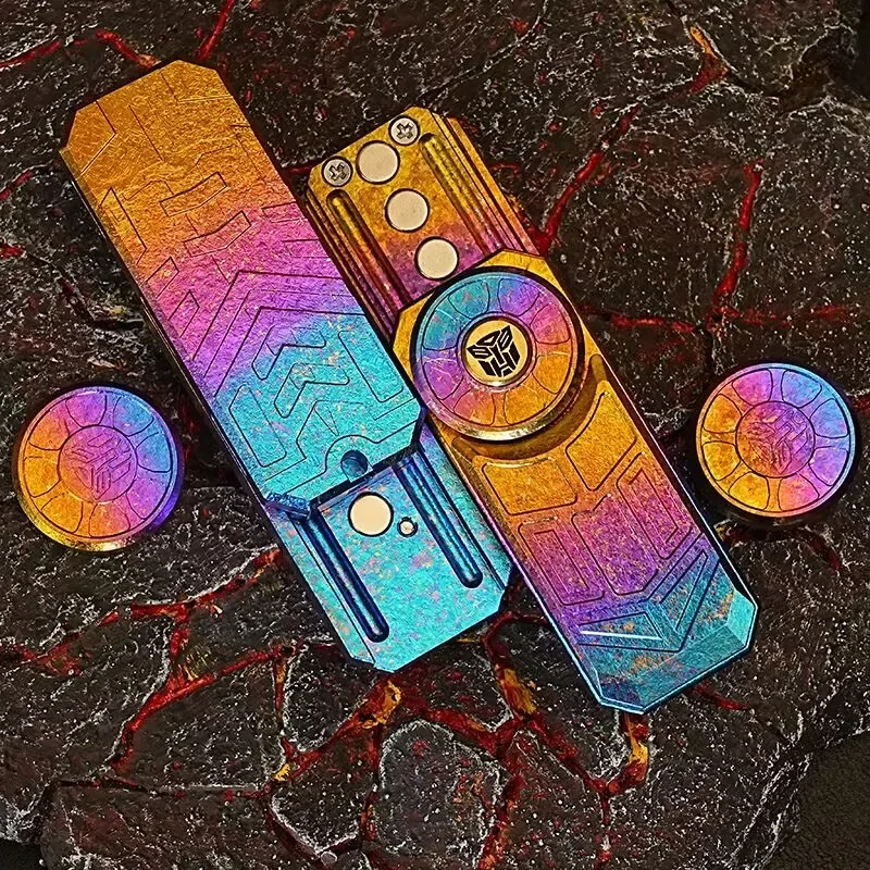 

Новинка 2025 года, титановый камертон Halooplayer Optimus Prime Ice Crystal, механический металлический магнитный композитный ротор, декомпрессионная карта