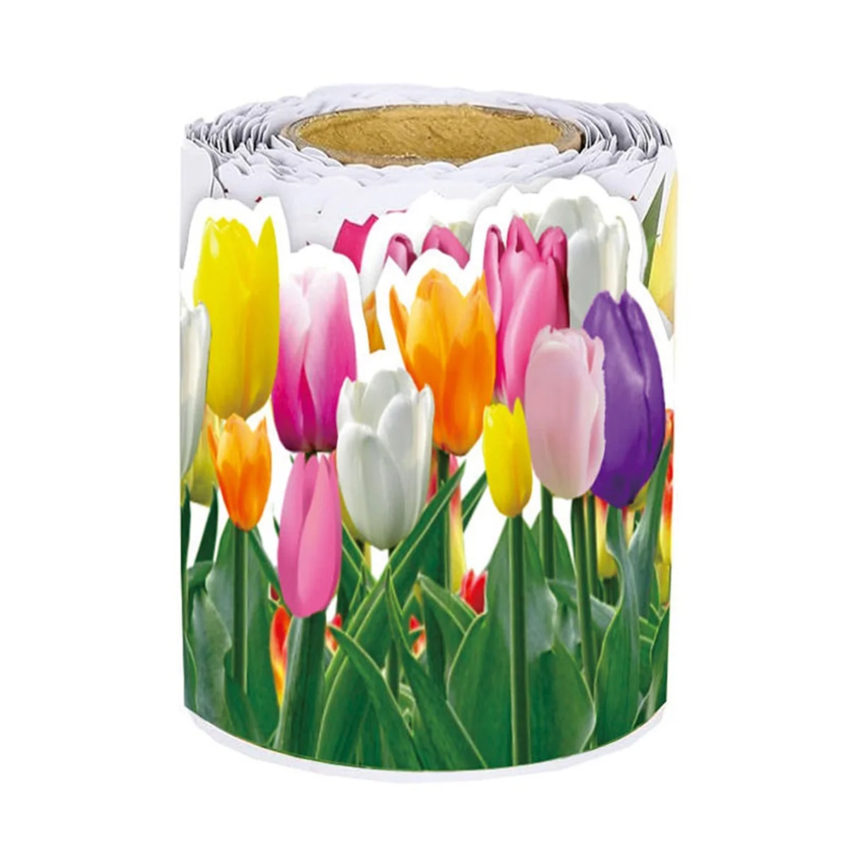 1 rollo de borde de adorno de flor de tulipán, borde de boletín Floral de 65,6 pies para decoración de pizarra de aula escolar