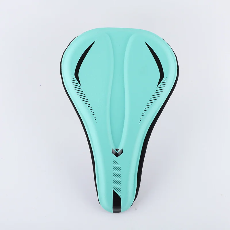 Bicycle Gel Seat Cover Cyan High Rebound Soft Comfortable Shock Absorbing Cycling Saddle Cushion For Mountain Road Bikes view 3