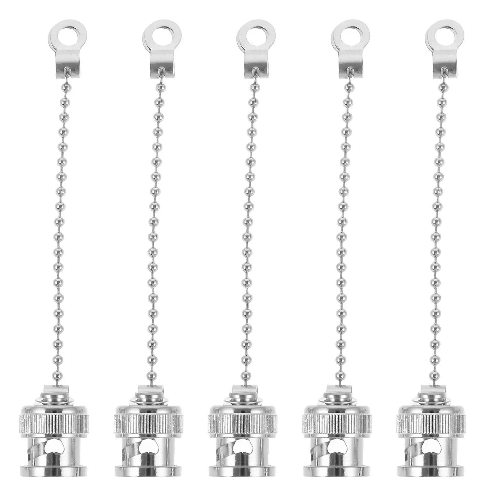 5pcs BNC Dust Caps with Chain Protective Covers for BNC Female Jack Connectors Electrical Equipment Accessory Dust Covers