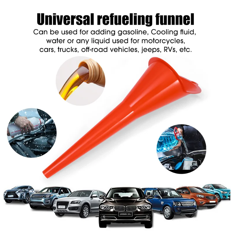 Car Plastic Refueling Funnels Universal Auto Motorcycle Filter Transfer Tools Oil Change Filling Oil Funnels Tools Accessories